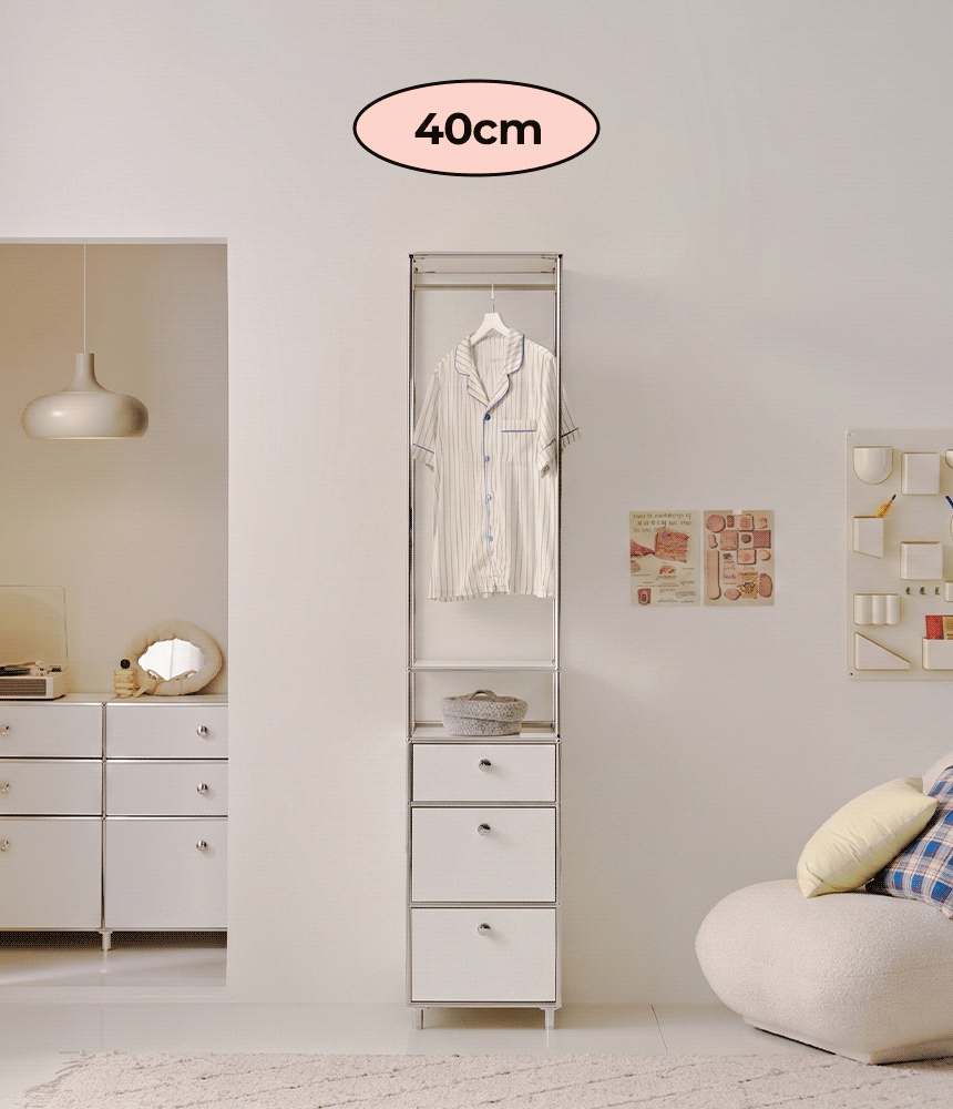 오르토 400 미드센츄리 모듈 옷장 선반장 서랍장 드레스룸 시스템행거 SWL256C 상세 이미지 27